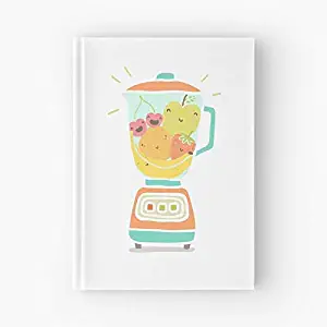 Blender Fun Cartoon Cooking Fruit Summer Background Vector Hardcover Bound Sketch Notebook With Premium Thick Paper