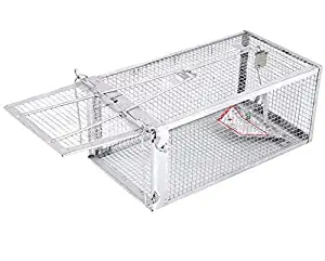 AB Traps Pro-Quality Live Animal Humane Trap Catch and Release Rats Mouse Mice Rodents and Similar Sized Pests - Safe and Effective - 10.5" x 5.5" x 4.5" Single Door