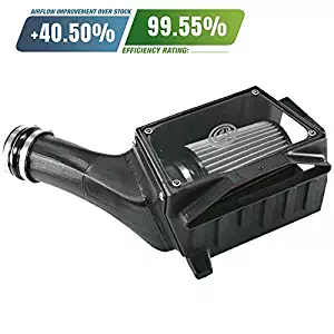 S&B Filters 75-5027D Cold Air Intake Kit for 1994-1997 Ford F250 F350 Powerstroke 7.3L (Dry Extendable Filter)