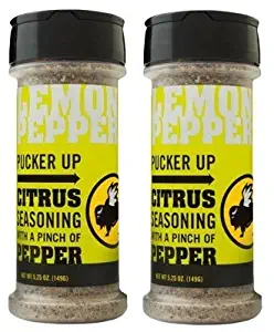 Buffalo Wild Wings Barbecue Sauces, Spices, Seasonings and Rubs For: Meat, Ribs, Rib, Chicken, Pork, Steak, Wings, Turkey, Barbecue, Smoker, Crock-Pot, Oven (Lemon Pepper, (2) Pack)