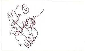 LINDSAY BLOOM MIKE HAMMER Signed 3"x5" Index Card ID: 10897 - NBA Cut Signatures