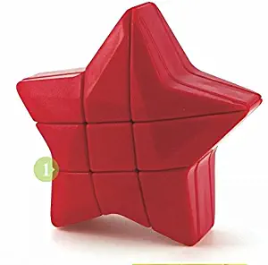 Little Treasures Red Star Shaped Speed Cube 3x3x3 Stickerless Magic Cube Puzzle