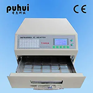 Soldering Occus T-962A Infrared IC Heater T962A Desktop Reflow Oven BGA SMD SMT Rework Sation T 962A Reflow Wave Oven - (Color: 220V EU)