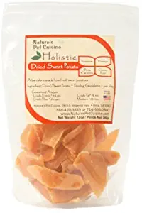 Nature's Pet Cuisine Sliced Dried Sweet Potato Grain Free Dog Treats (12 oz) Made in USA