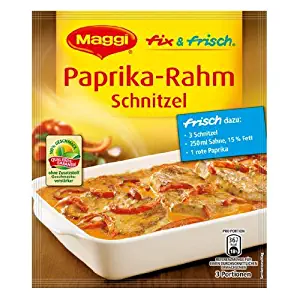 MAGGI fix & fresh creamy schnitzel with bellpeppers (Paprika-Rahm Schnitzel) (Pack of 4)