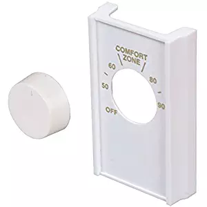 HEDY4LESS White Single Pole Line Volt Thermostat Cover w/Line Volt Thermostat Knob Set
