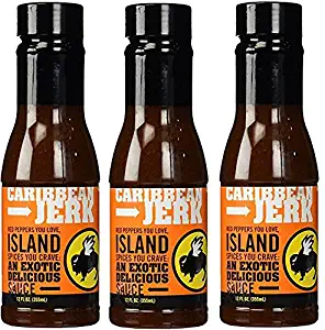 Buffalo Wild Wings Barbecue Sauces, Spices, Seasonings and Rubs For: Meat, Ribs, Rib, Chicken, Pork, Steak, Wings, Turkey, Barbecue, Smoker, Crock-Pot, Oven (Caribbean Jerk, (3) Pack)