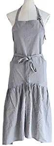 CHIC&TNK Brief Nordic Wind Mermaid Fairy Cooking Kitchen for Woman Dress Flower Shop Smock Hairdresser Bib,Have a Pockets,OneSize2