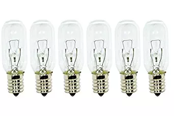 (Pack Of 6) 25-Watt T8 Tubular Indicator Intermediate (E17) Base - 25W Appliance/Microwave Incandescent Light Bulb (25)