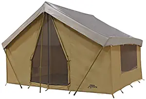Trek Tents 245C Cavas Cabin 9' x 12' Heavy Duty Cotton Camping 7 Person Tent w/ Fly Cover