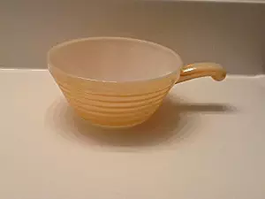 Fire King Peach Orange Luster Soup/cereal Bowl with Handle
