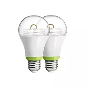 2-Pack GE Link Smart LED Light Bulb, A19 Soft White (2700K), 60-Watt Equivalent, Zigbee, Compatible with Alexa