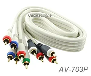 3 Ft. High Quality Python Component Audio/video 5-rca (Rgb/rw) Cable
