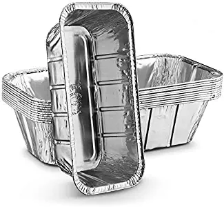 [10 Pack - 5lb Loaf Size ] Propack Disposable Aluminum Foil Meal Prep Cookware Loaf Pans 12.5"x6.5"x2.5", Oven, Toaster, Grill, Cooking, Roasting, Broiling, Baking, Event, Take Out, Restaurant