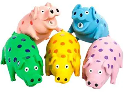 Multipet Goblets Pig Latex Dog Toy Assorted Colors