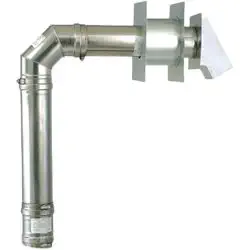 Z-Flex 2ZVW04 4" Horizontal Stainless Steel Z-Vent Water Heater Vent Kit