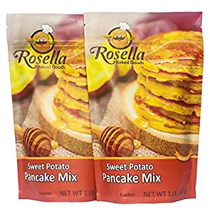 Gourmet Sweet Potato Pancake & Waffle Mix By Rosella Baked Goods: Delicious & Nutritious Vegan Breakfast & Brunch Recipe With Healthy, Quality Ingredients, Fiber & Vitamins, 2-Pack