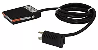 Linemaster T-91-SC3A Treadlite II Foot Switch, Electrical, Single Pedal, Momentary, SPDT Wired N.O., No Guard, Black, 8 ft. Cord with 3 prong plug