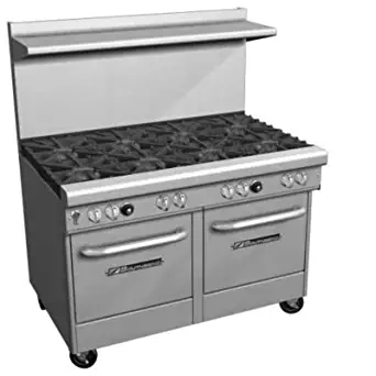 Southbend 4483AC-2CL 48" Ultimate Restaurant Gas Range w/ 4 Star-Saute Burners, 24" Left Charbroiler, (1) Convection Oven & (1) Cabinet Base