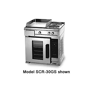 Lang R30C-APB 30"W Electric Range with (1) Hot Plate, (2) 8" French Plates and Convection Oven Base