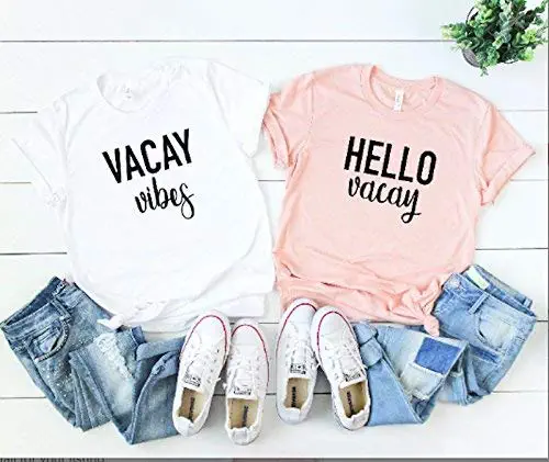 Vacay tee summer t-shirts Vacation outfits hello vacay vacay vibes vacation tees
