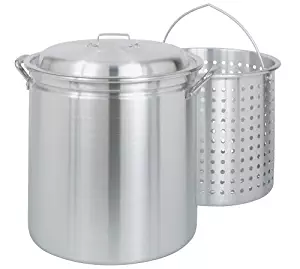 Bayou Classic 4060 60-Quart All Purpose Aluminum Stockpot with Steam and Boil Basket