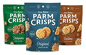 Parm crisps, Original, Jalapeno, Sesame, 3x1.75oz