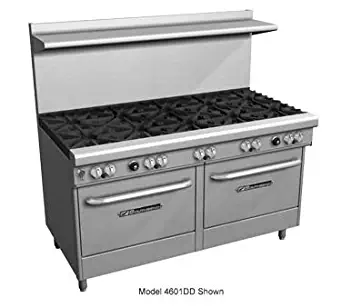 Southbend 4606AC-2CR 60" Ultimate Restaurant Gas Range w/ 3 Star-Saute Burners Front, 2 Pyromax Burners Rear, 24" Right Charbroiler, (1) Convection Oven & (1) Cabinet Base