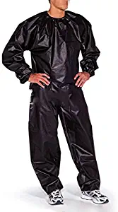 Heavy Duty Fitness Weight Loss Sweat Sauna Suit Exercise Gym Anti-Rip : Black Color Size XL