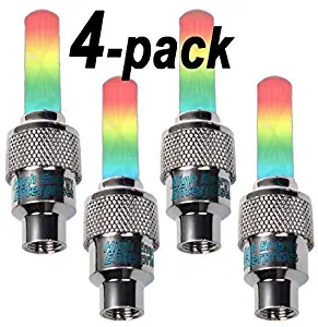 Keklle LED Multi-Color Wheel Lights (4-Pack) - Safety Visibility, Waterproof, Automatic L.E.D.s