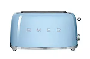 Smeg TSF02PBUS 50's Retro Style Aesthetic 4 Slice Toaster, Pastel Blue