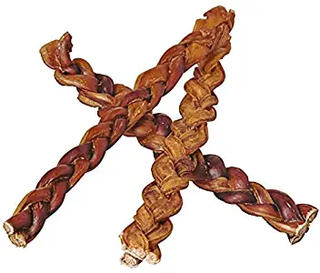 Pawstruck 12" Braided Bully Sticks for Dogs - Natural Bulk Dog Dental Treats & Healthy Chews, Chemical Free, 12 inch Best Low Odor Pizzle Stix