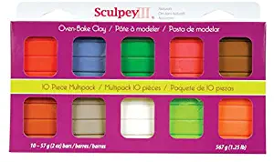 Sculpey Multipack Art Clay III, 10 by 2-Ounce, Natural