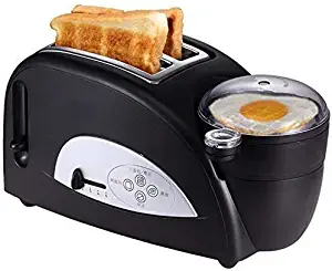 ZXL 3-in-1 Breakfast Maker Station Center Retro Family Multi-Function Electric Toaster Machine Stainless Steel Oven Egg Griddle Non-Stick Pot 5 Gear