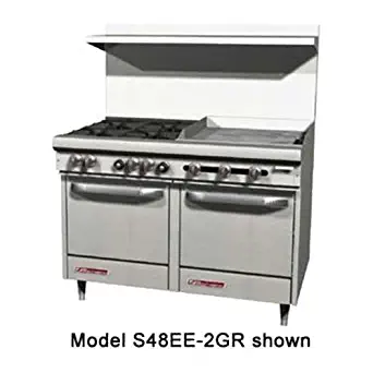 Southbend S48AC-4T S-Series 48" Gas Restaurant Range w/ 48" Thermostatic Griddle, (1) Convection Oven & (1) Cabinet Base