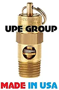 Conrader Brass ASME Approved Safety Valve, 75 psi Set Pressure, 1/4" Male NPT