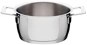 A Di Alessi,AJM101/16"POTS & PANS", Casserole with two handles in 18/10 stainless steel mirror polished,1 qt 23 oz