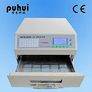 Soldering Occus T-962A Infrared IC Heater T962A Desktop Reflow Oven BGA SMD SMT Rework Sation T 962A Reflow Wave Oven - (Color: 110V US)