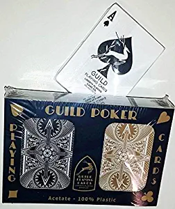 Guild Arc and Arrow Black & Gold Poker Standard Index Playing Cards Plastic