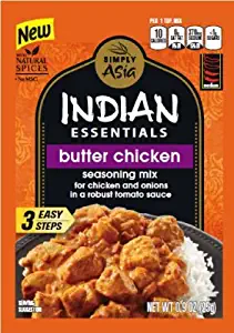 Indian Essentials Butter Chicken Seasoning Mix 0.9 Oz / 25 Grams (Pack of 4) Includes 3 Delicious Recipes