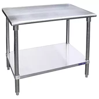 Universal SG3030 - 30" X 30" Stainless Steel Work Table W/ Galvanized Under Shelf