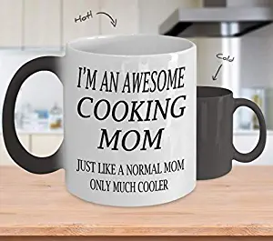 Cooking Color Changing Mug Hobbies I'm An Awesome Cooking Mom Unique Inspirational Sarcasm Gift For Mom,ao7505