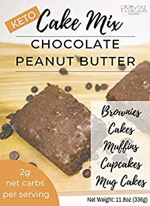 Primal Noms Keto Chocolate Peanutbutter Cake Mix - Make Keto Muffins, Cupcakes, Mug Cakes, Pancakes, Brownies - 2g Net Carbs per Serving