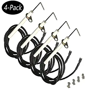 BBQ Future Ceramic Electrode with Mounting Screws Kit for Coleman, Mission, Better Homes & Gardens Models, Replacement Parts for Kenmore 139.01566310, 640-04921798-7, 4-Pcs