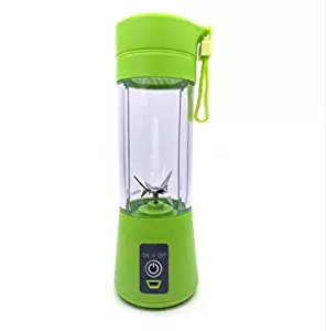 Portable Juicer Blender, Household Fruit Mixer - Six Blades in 3D, 380ml Fruit Mixing Machine with USB Charger Cable for Superb Mixing, USB Juicer Cup(Green)