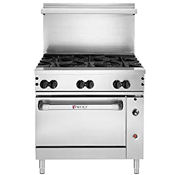 Wolf C36S-6B Challenger XL Restaurant Range Gas 36" (6) Burners