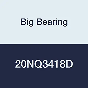 Big Bearing 20NQ3418D ATV Pinion Bearing, 20 mm Bore, 34 mm Diameter, 18 mm Width, Metal