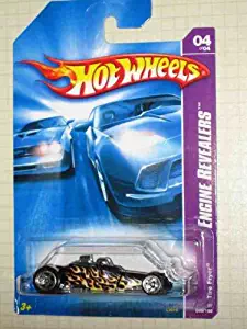 Engine Revealers Series #4 Tire Fryer 3 Rivet Variation 5-Spoke & Skinny 5 Dot Wheel With Flames #2007-60 Collectible Collector Car Mattel Hot Wheels