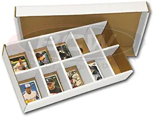 One (1) BCW Sorting Tray (10 Slots) - Corrugated Cardboard Storage Box - Baseball & Other Sports / Gaming Trading Cards Collecting Supplies