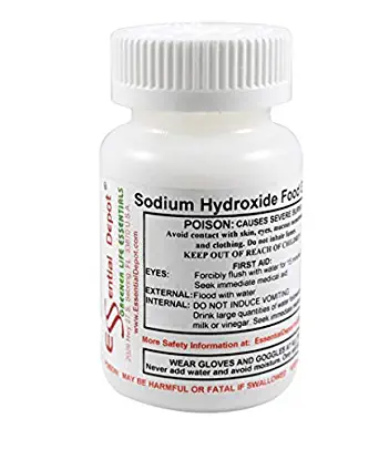 Sodium Hydroxide Lye Micro Beads 5 oz Bottle - Food Grade - HDPE Container with resealable Child Resistant Cap
